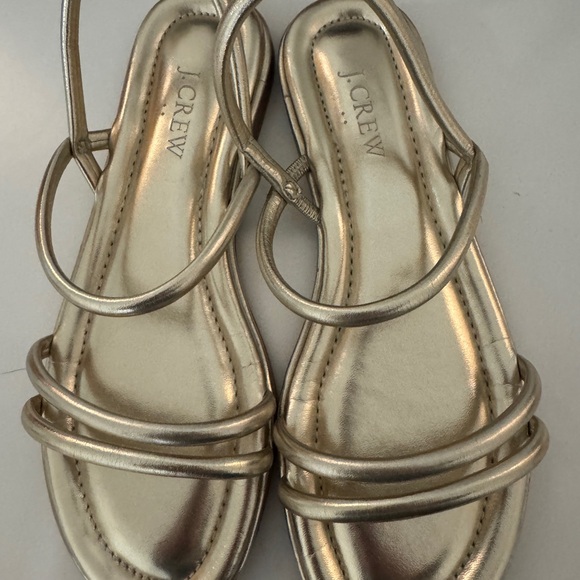J. Crew Women's Gold Sandals - Picture 1 of 3